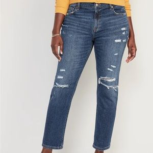 Old Navy Mid-Rise Boyfriend Straight Ripped Jeans